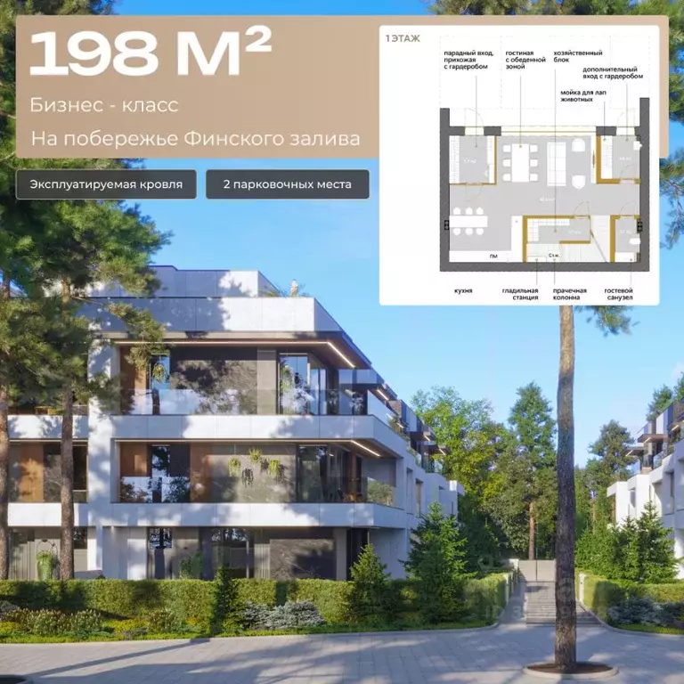 Таунхаус в Санкт-Петербург Поселок Лисий НОС, ш. Приморское, 26А (198 ... - Фото 1