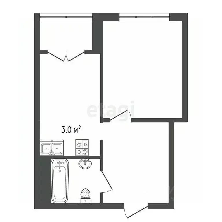 Студия Крым, Ялта ул. Дражинского, 48 (44.8 м) - Фото 2