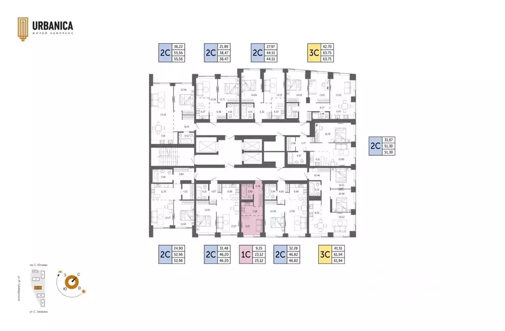 1-к кв. Башкортостан, Уфа Зеленая Роща жилрайон, Урбаника жилой ... - Фото 2