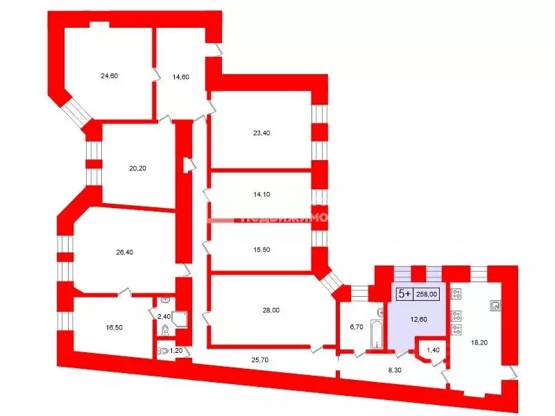 Комната Санкт-Петербург Моховая ул., 28 (12.6 м) - Фото 2