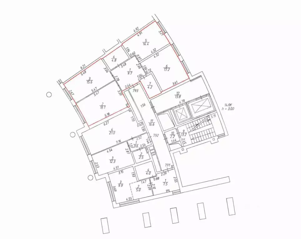 3-к кв. Санкт-Петербург наб. Миклухо-Маклая, 3к1 (84.0 м) - Фото 2