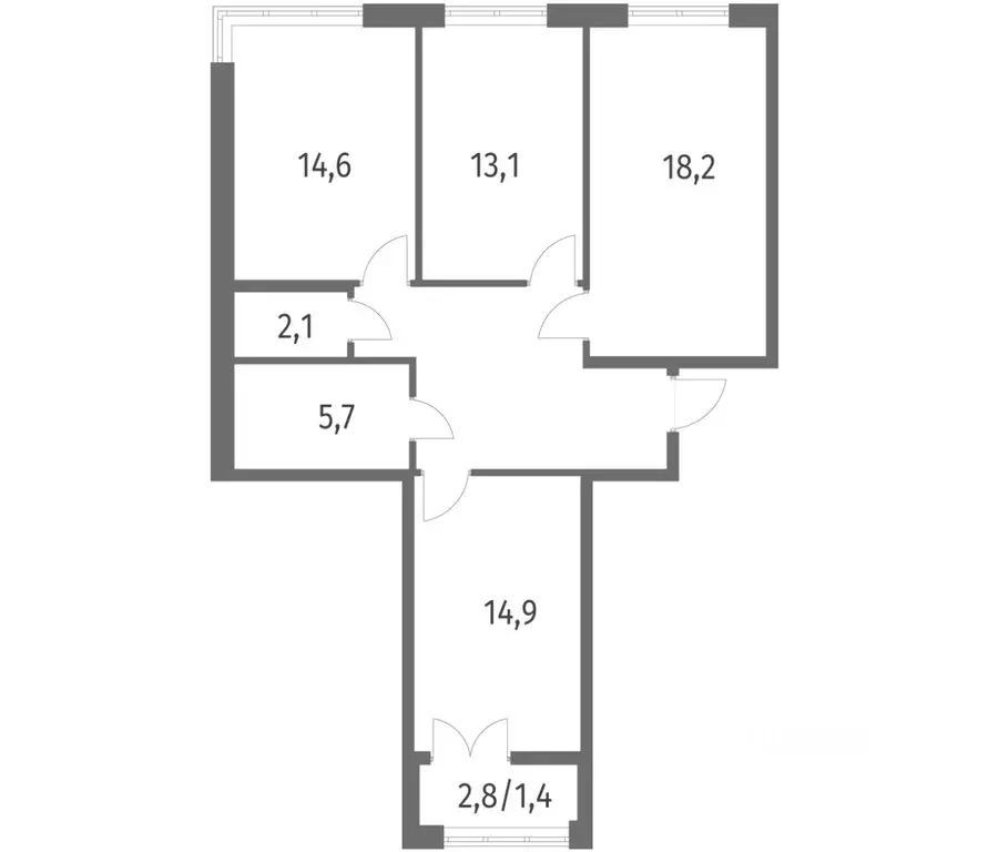 3-к кв. Ленинградская область, Ломоносовский район, Аннинское ... - Фото 1