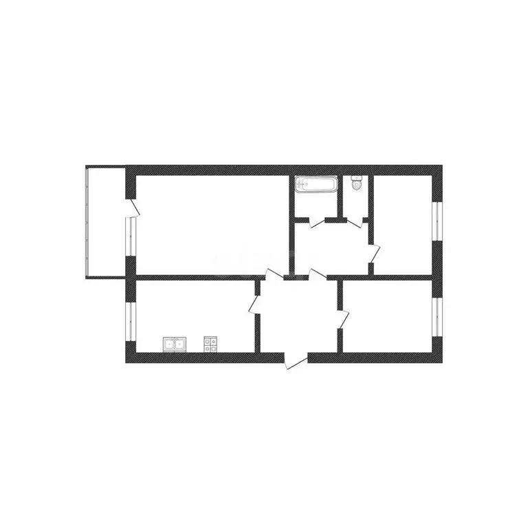 3-комнатная квартира: Нефтекамск, Парковая улица, 11Б (62.1 м) - Фото 1