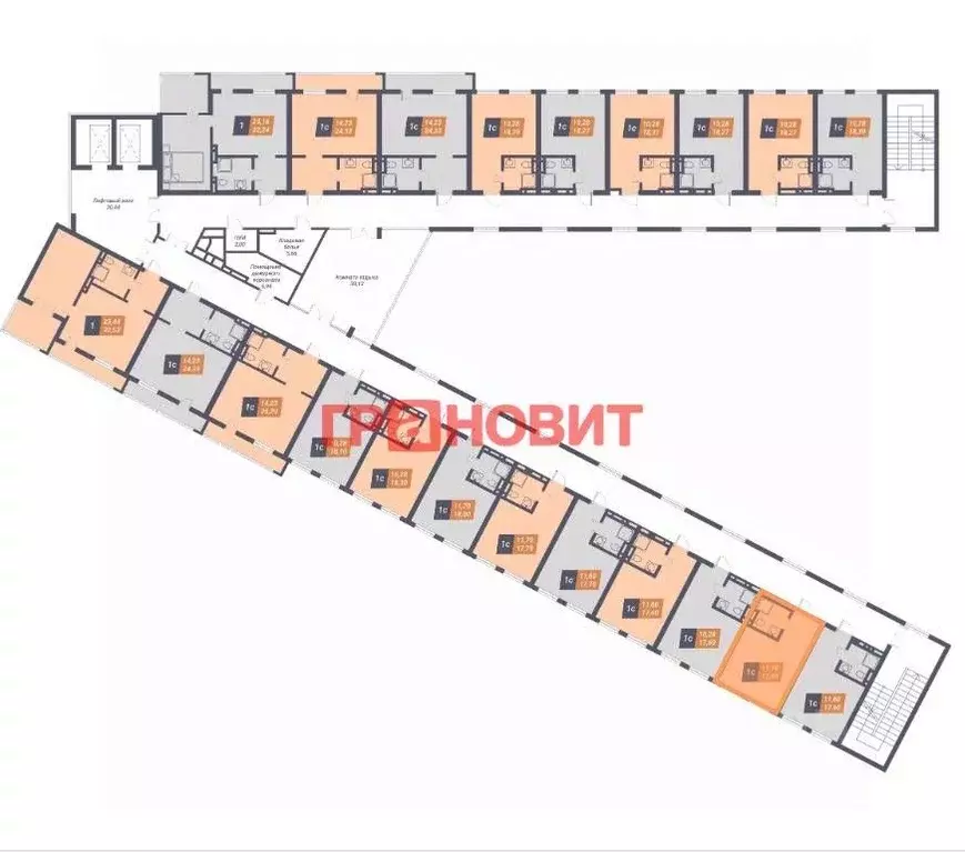 1-к кв. Новосибирская область, Новосибирск ул. Ленина, 85 (18.25 м) - Фото 1