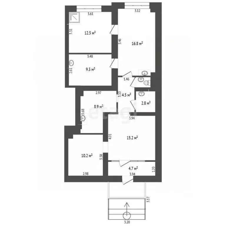 Помещение свободного назначения в Тюменская область, Тюмень ул. ... - Фото 2