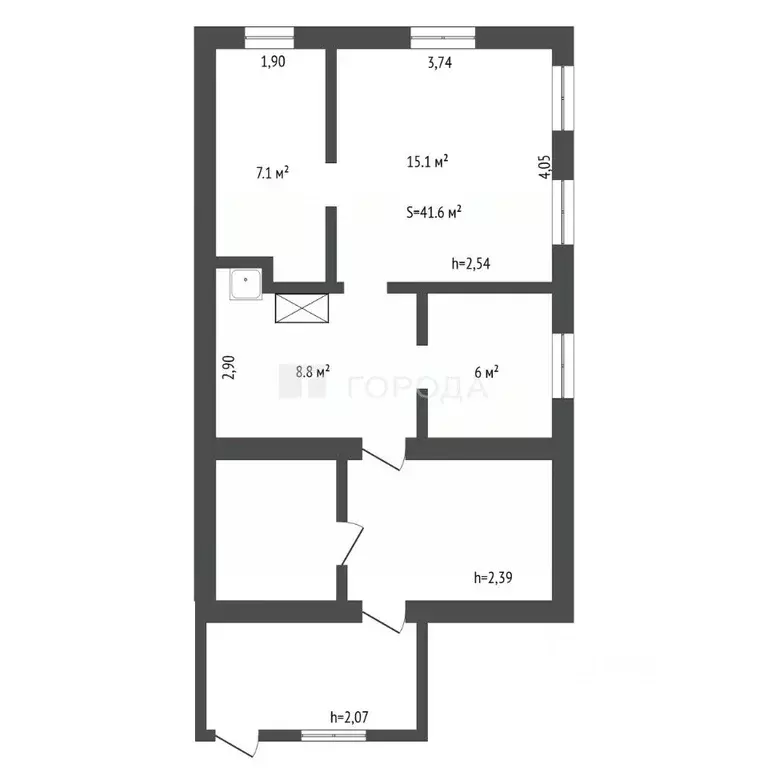 Дом в Кемеровская область, Новокузнецк Рельефная ул., 14 (42 м) - Фото 2