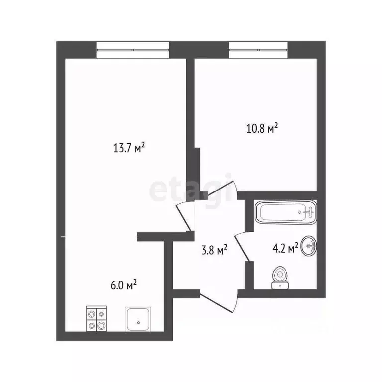 1-к кв. Тюменская область, Тюмень Новгородская ул., 22 (38.7 м) - Фото 2