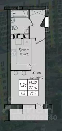 1-к кв. Курская область, Курск ул. Энгельса, 158к1 (37.9 м) - Фото 1