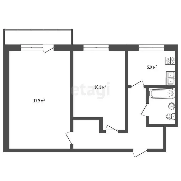 2-комнатная квартира: Самара, улица 22-го Партсъезда, 169 (43.7 м) - Фото 0