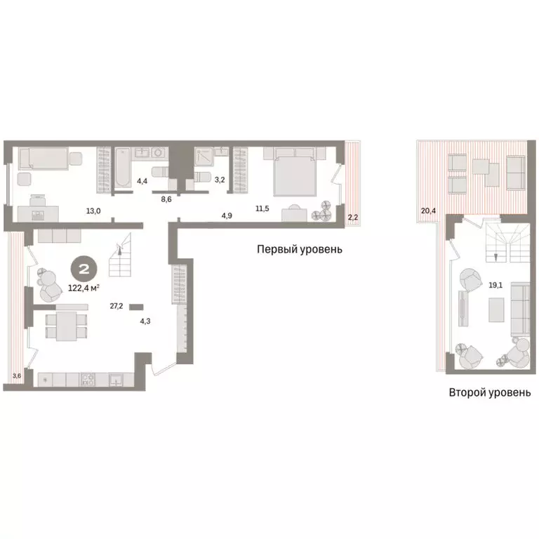 2-комнатная квартира: Екатеринбург, улица Советских Женщин (122.4 м) - Фото 1