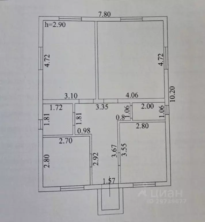 Дом в Астраханская область, Астрахань пер. 13-й Сквозной, 9 (71 м) - Фото 2