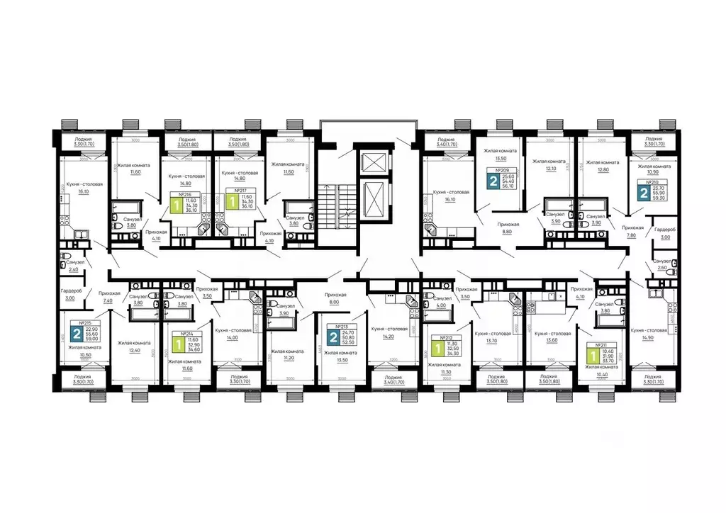 2-к кв. Адыгея, Тахтамукайский район, Яблоновский пгт  (52.5 м) - Фото 2