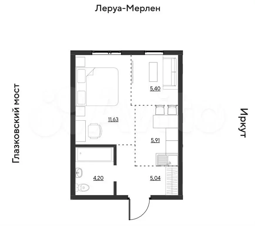 2-к. квартира, 32,2 м, 5/19 эт. - Фото 0