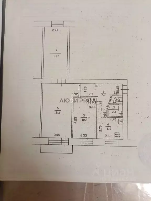 3-к кв. Башкортостан, Нефтекамск ул. Строителей, 51 (58.6 м) - Фото 2