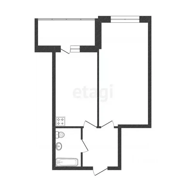 1-к кв. Белгородская область, Белгород ул. Есенина, 9к2 (48.5 м) - Фото 1