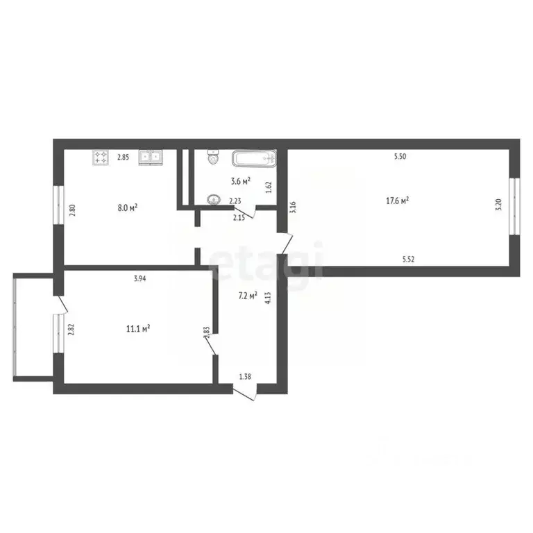 2-к кв. Крым, Евпатория ул. Интернациональная, 81 (47.7 м) - Фото 2