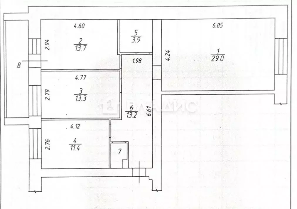 3-к кв. Калужская область, Калуга ул. Георгия Димитрова, 12 (86.0 м) - Фото 2