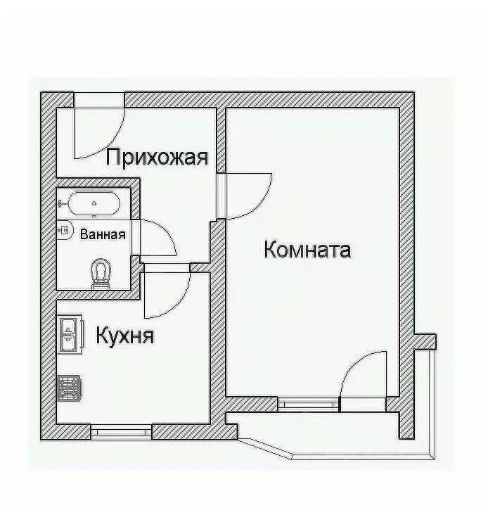 1-к кв. Татарстан, Казань ул. Архитектора Гайнутдинова, 26 (42.3 м) - Фото 2