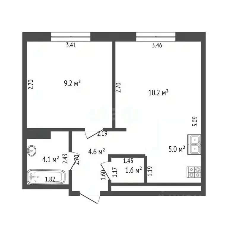 2-к кв. Москва Сосенское поселение, просп. Куприна, 30к1 (34.7 м) - Фото 2
