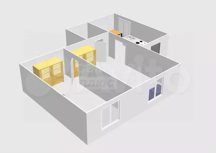 2-к. квартира, 25 м, 1/2 эт. - Фото 0