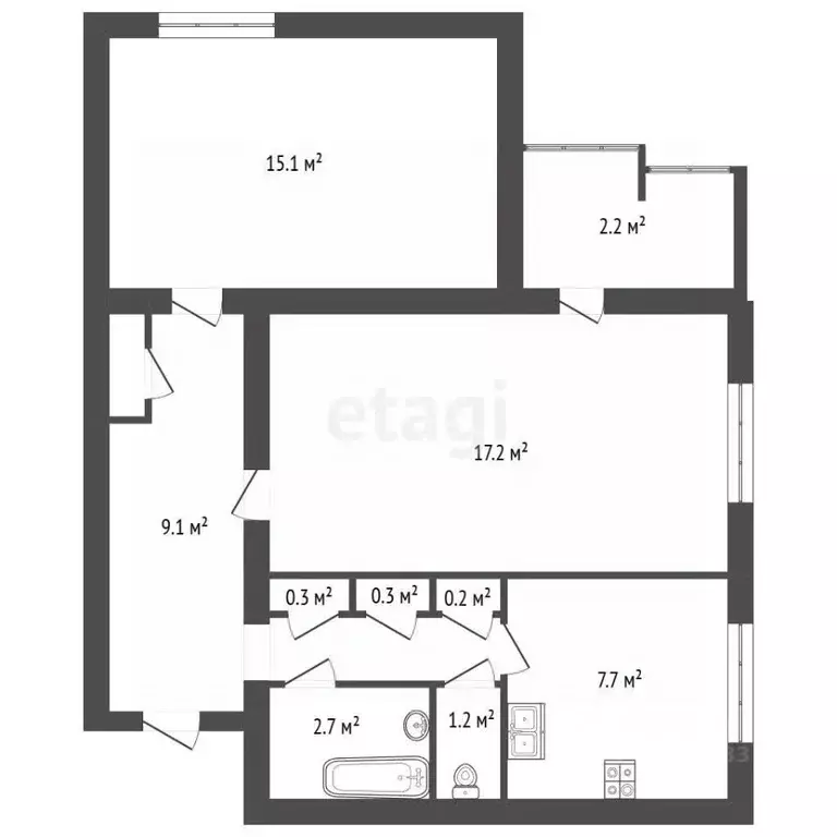 2-к кв. Санкт-Петербург просп. Тореза, 2/40 (54.0 м) - Фото 2
