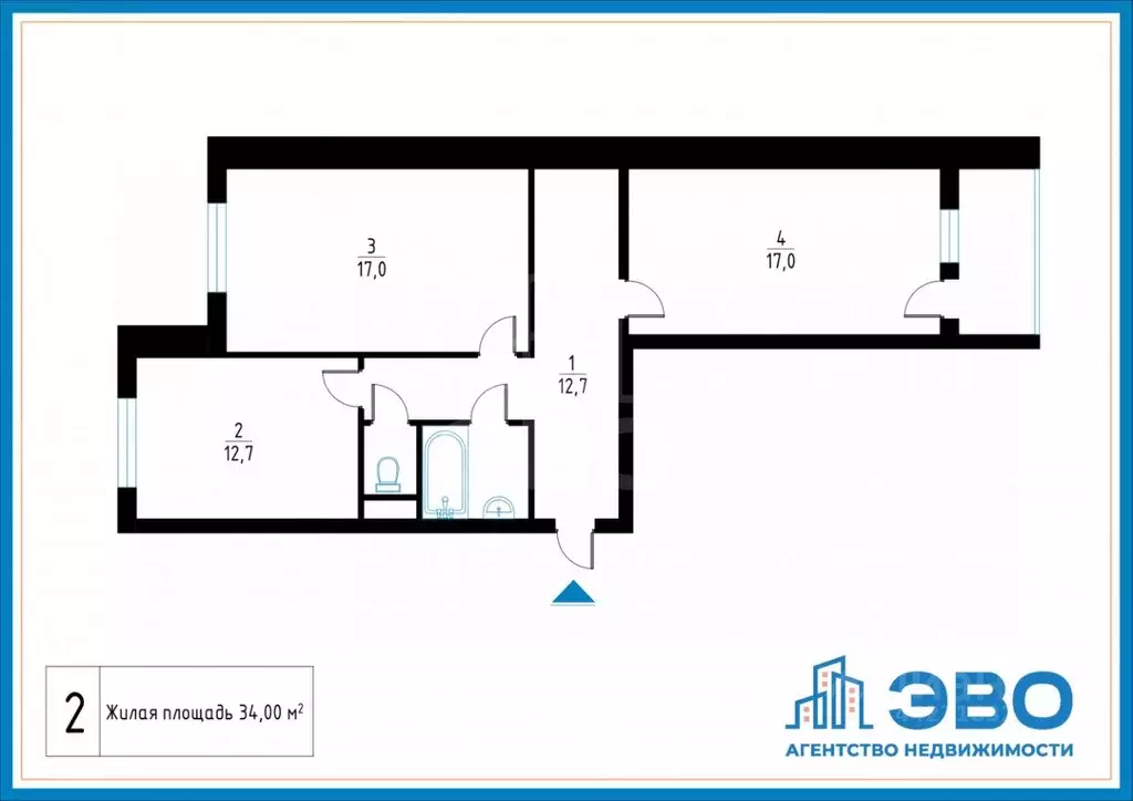 2-к кв. Ленинградская область, Всеволожск Магистральная ул., 10 (63.9 ... - Фото 2