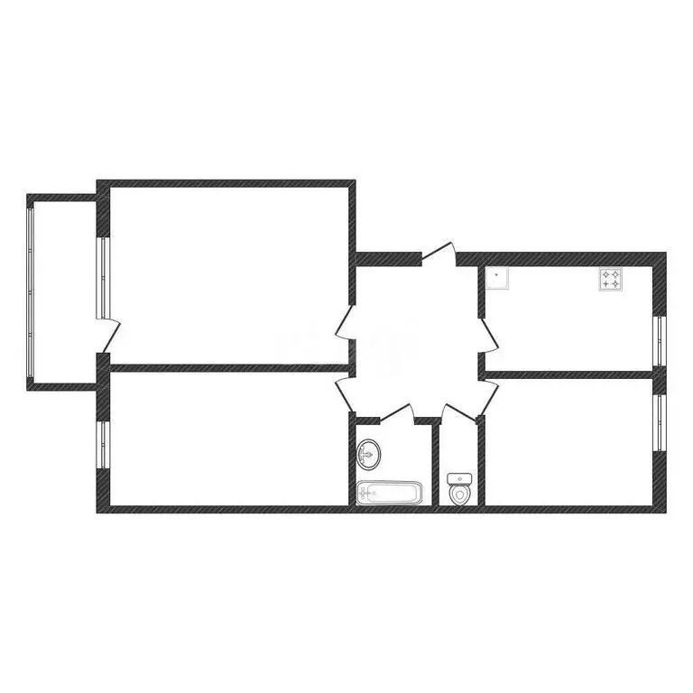 3-комнатная квартира: Белгород, улица Макаренко, 6В (61.3 м) - Фото 1