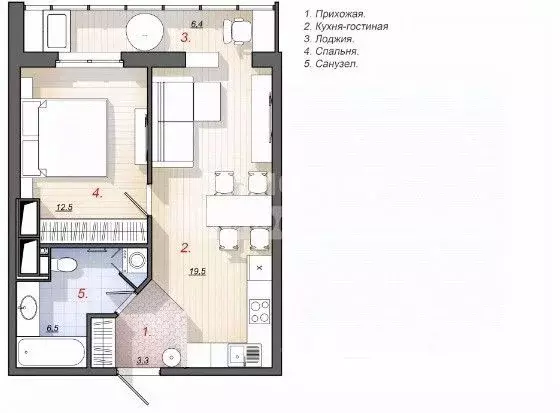 1-к кв. Челябинская область, Челябинск ул. 2-я Эльтонская, 40 (31.8 м) - Фото 2