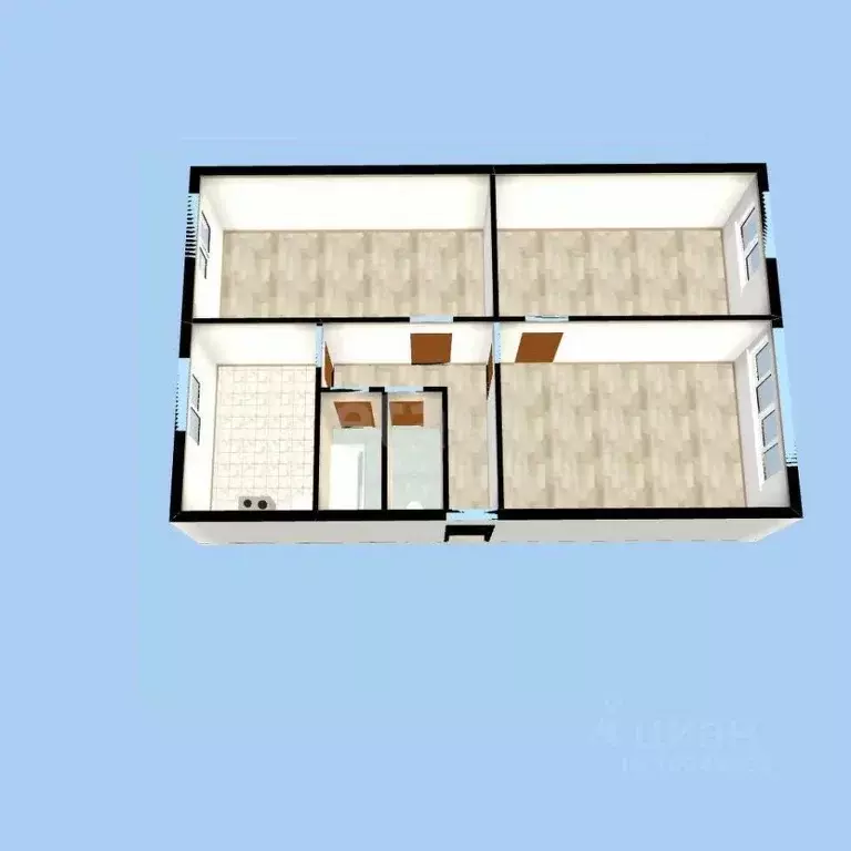 3-к кв. Башкортостан, Уфа Борисоглебская ул., 15 (61.3 м) - Фото 1