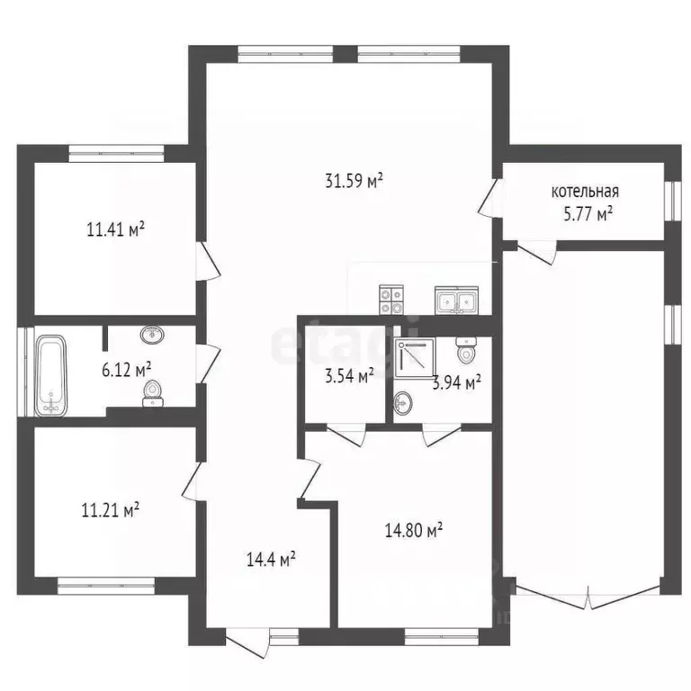 Дом в Тюменская область, Тюмень Лето-Парк кп, ул. Светлая (140 м) - Фото 2