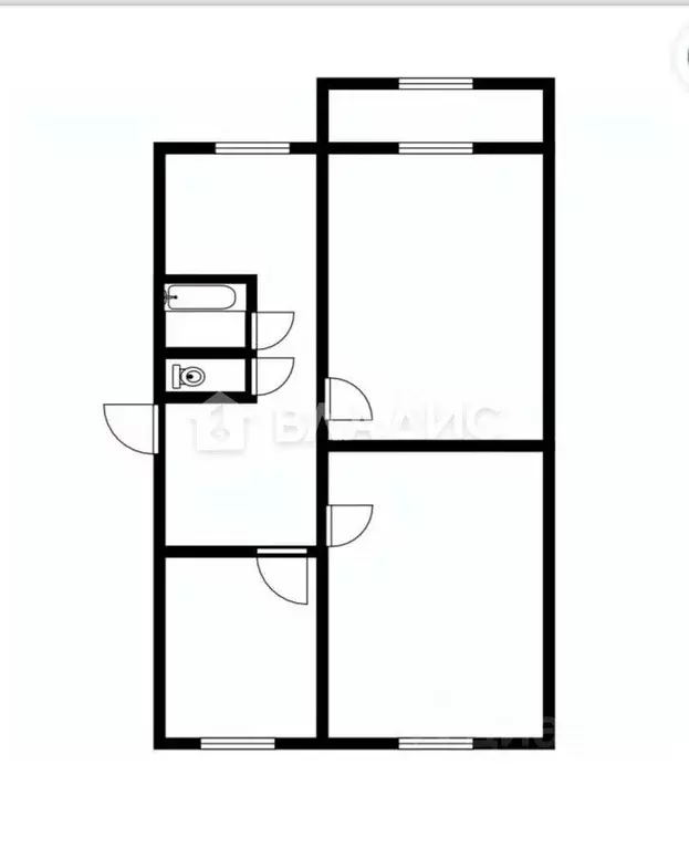 3-к кв. Воронежская область, Воронеж Беговая ул., 6/2 (61.8 м) - Фото 2