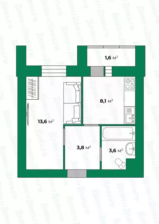 1-к кв. Кировская область, Киров ул. Энтузиастов, 60/4 (30.7 м) - Фото 1