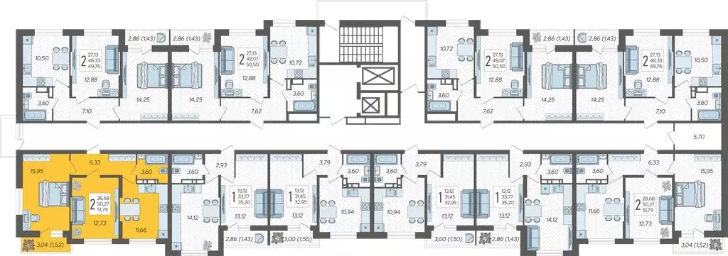 2-комнатная квартира: Краснодар, улица имени Владимира Жириновского, ... - Фото 2