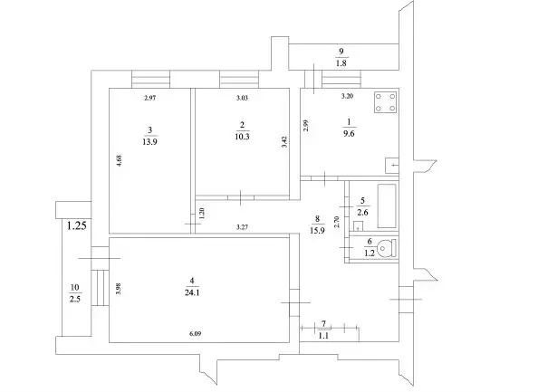 3-комнатная квартира: Сибай, улица Островского, 21 (78.7 м) - Фото 1