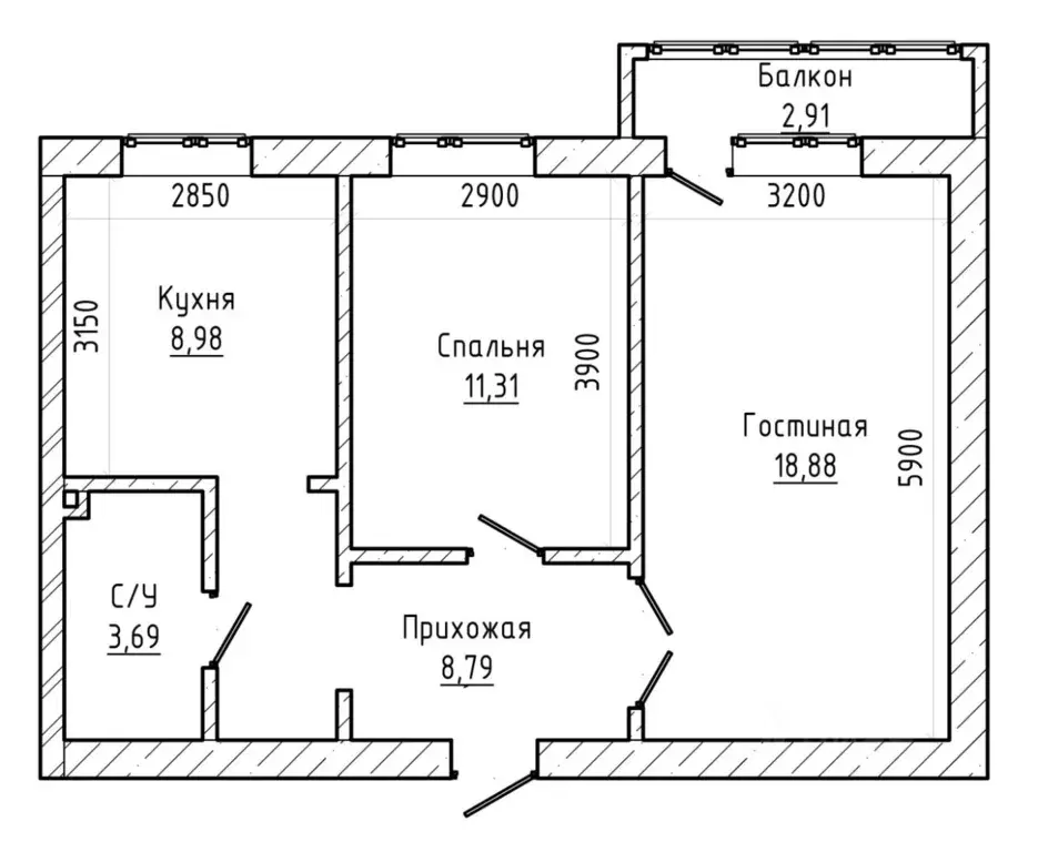 2-к кв. Кабардино-Балкария, Нальчик ул. Инессы Арманд (52.0 м) - Фото 2
