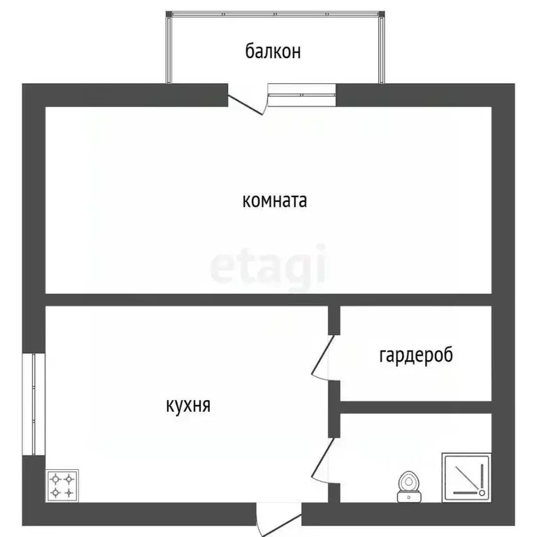 1-к кв. Владимирская область, Ковров просп. Ленина, 23 (30.0 м) - Фото 2
