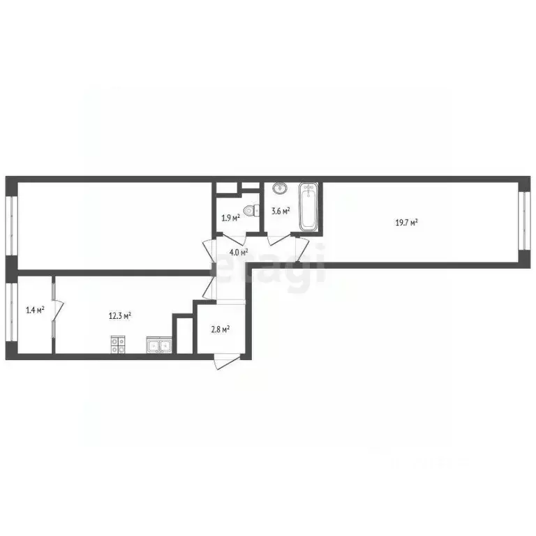 2-к кв. Москва Родниковая ул., 30к3 (65.9 м) - Фото 2