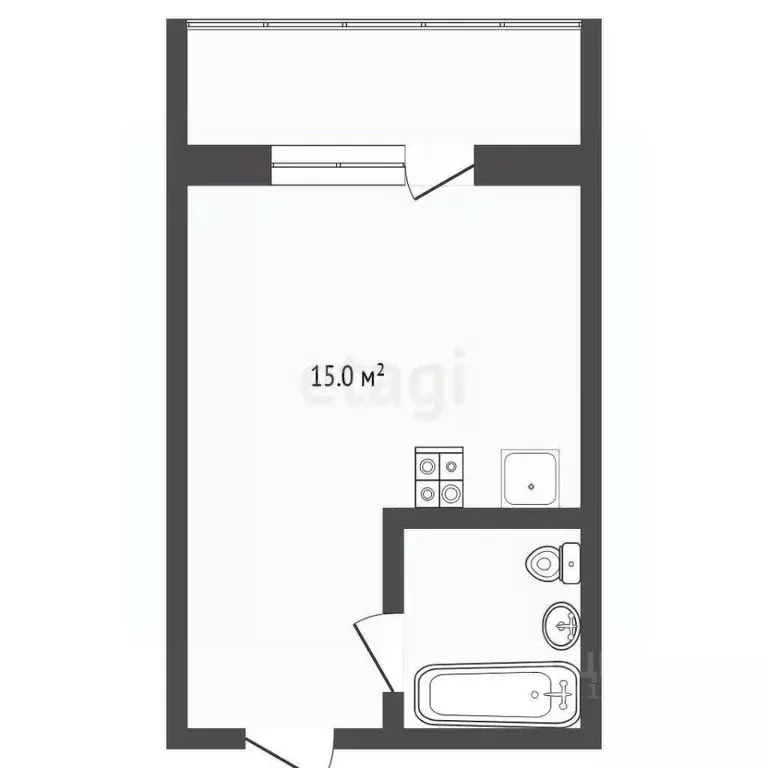Студия Тюменская область, Тюмень Интернациональная ул., 199 (18.0 м) - Фото 2