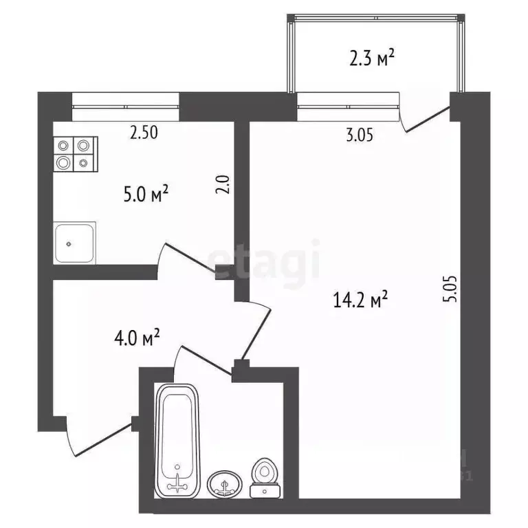 1-к кв. Ямало-Ненецкий АО, Новый Уренгой Лимбяяха мкр, Приозерный мкр, ... - Фото 1