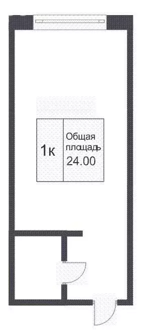 1-комнатная квартира: Кемерово, улица Терешковой, 39 (26.4 м) - Фото 1