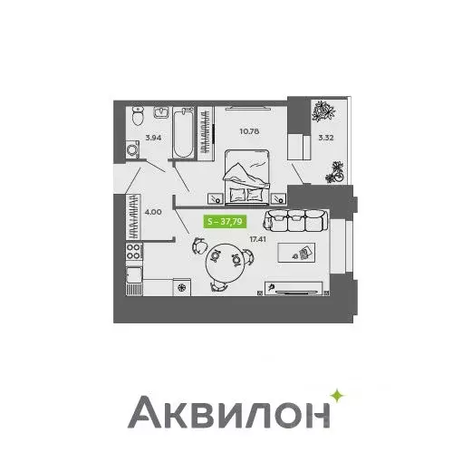 1-к кв. Архангельская область, Северодвинск  (37.79 м) - Фото 0