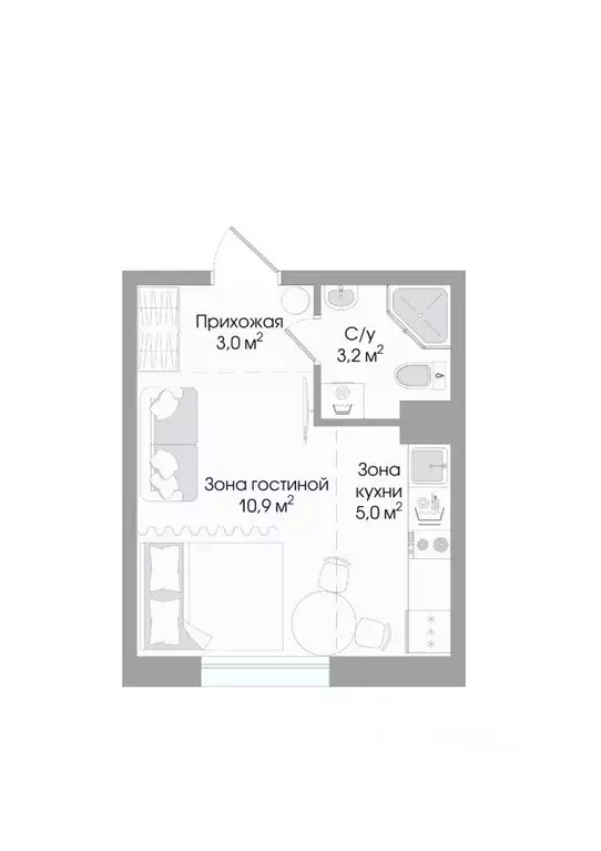 1-к кв. Карелия, Сортавала Советская ул., 5 (21.3 м) - Фото 1