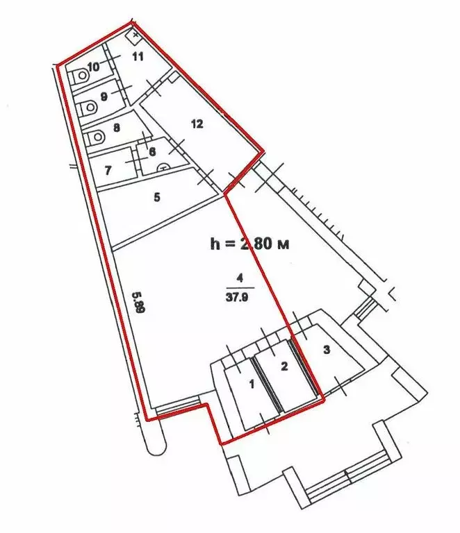 Помещение свободного назначения (58 м) - Фото 1