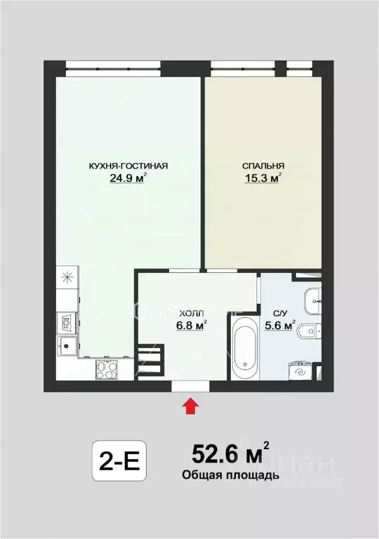 2-к кв. Москва Херсонская ул., 43к5 (52.0 м) - Фото 2