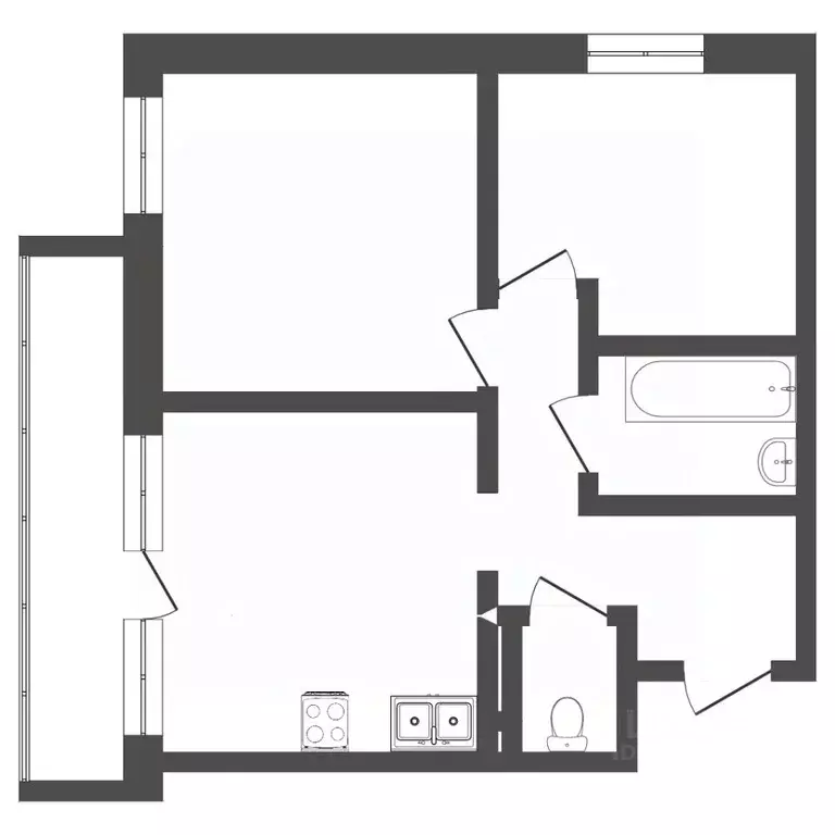 2-к кв. Тюменская область, Тюмень ул. Обдорская, 1к1 (59.6 м) - Фото 0