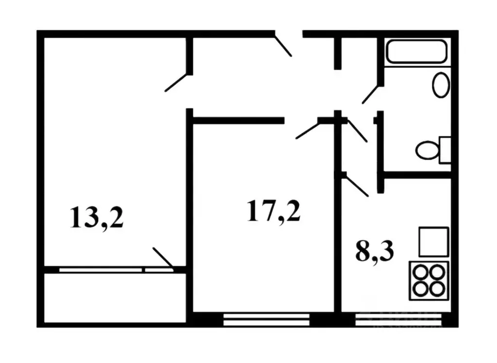 2-к кв. Москва ул. Борисовские Пруды, 16К2 (52.0 м) - Фото 2