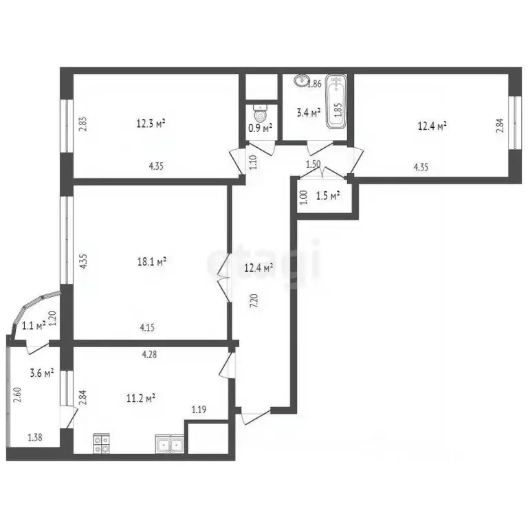3-к кв. Московская область, Балашиха Авиаторов мкр, ул. Летная, 6/8 ... - Фото 1