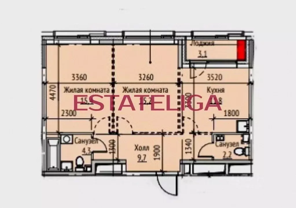 2-к кв. Москва просп. Лихачева, 10к4 (60.4 м) - Фото 2