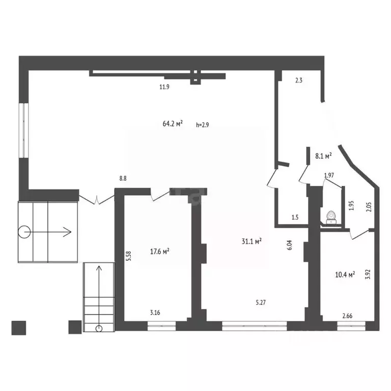 Помещение свободного назначения в Тюменская область, Тюмень ул. ... - Фото 2
