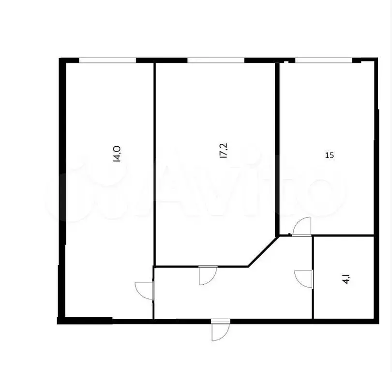 2-к. квартира, 68 м, 4/4 эт. - Фото 0